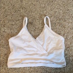 brandy melville white crop top